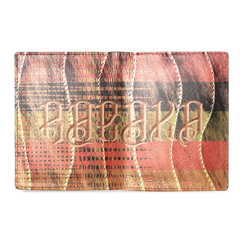 baraka mens wallet batik curve leather wallet open