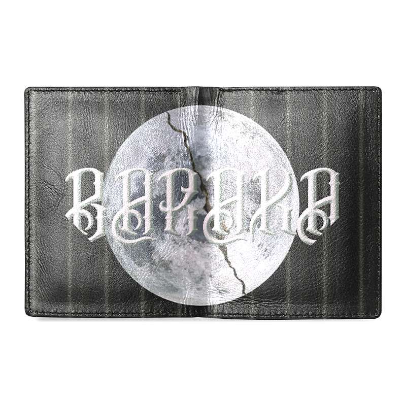 baraka mens wallet split moon stripe leather wallet open