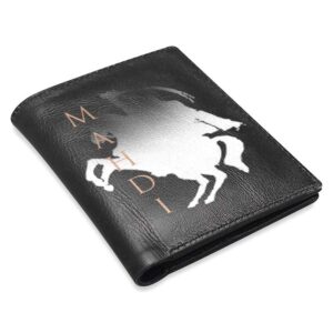 mahdi mens wallet warrior icon leather wallet folded
