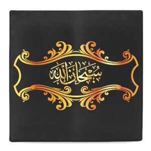 subhanallah womens wallet gold frame leather wallet open