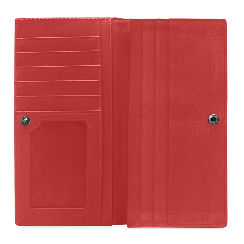 womens wallet leather wallet inside red