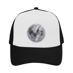 split moon miracle trucker hat