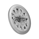wall clock seconds arabic numerals calligraphy cotton white background bismillah 2