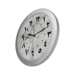 wall clock seconds marble background arabic numerals 1