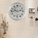 wall clock seconds marble background arabic numerals display