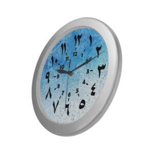wall clock seconds numbers arabic numerals shades blue 1