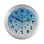 wall clock seconds numbers arabic numerals shades blue