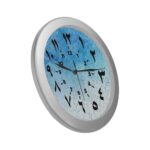 wall clock seconds numbers arabic numerals shades blue 2