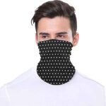 polka pin dot black multipurpose headgear face mask male model