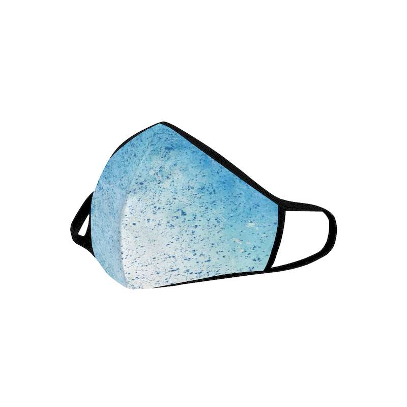 bubbly blue face mask sideview