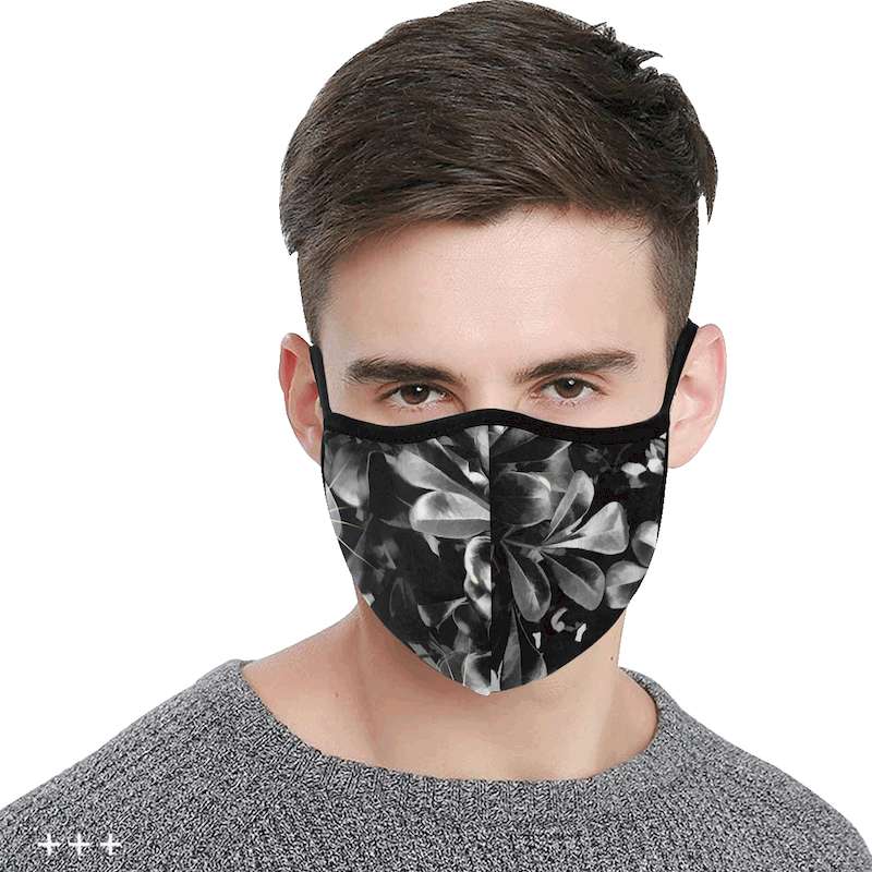 foliage black mouth mask face mask man