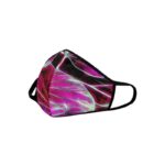 foliage dark pink mouth mask face mask sideview