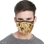 foliage gold mouth mask face mask man
