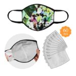 foliage patchwork mouth mask face mask 60 filters