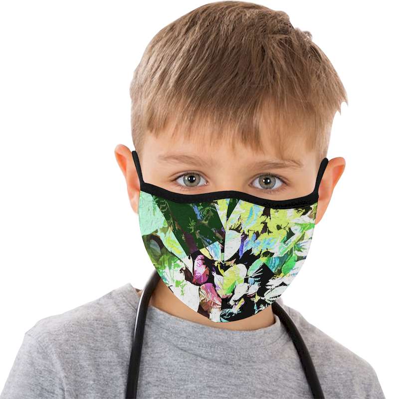 foliage patchwork mouth mask face mask child