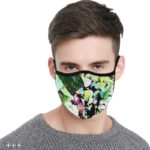foliage patchwork mouth mask face mask man