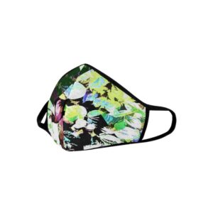foliage patchwork mouth mask face mask sideview