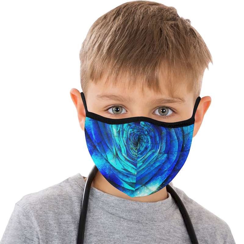 galaxy wormhole spiral face mask child