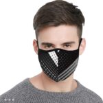 tricolor fences black mouth mask face mask man