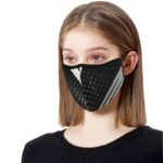 tricolor fences black mouth mask face mask woman