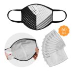 tricolor fences white mouth mask face mask 60 filters