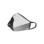 tricolor fences white mouth mask face mask sideview
