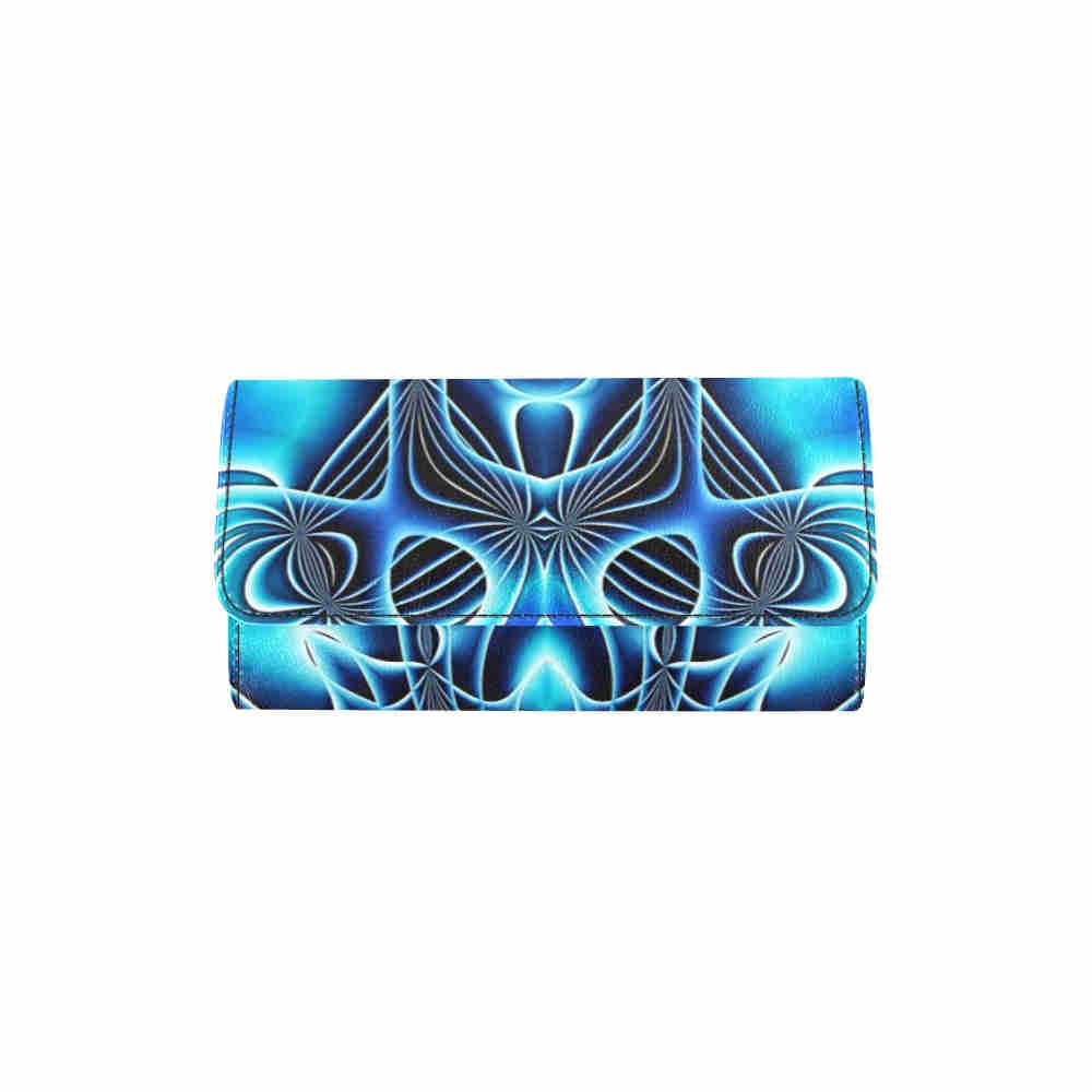 art abstract 10 womens trifold wallet closed outer