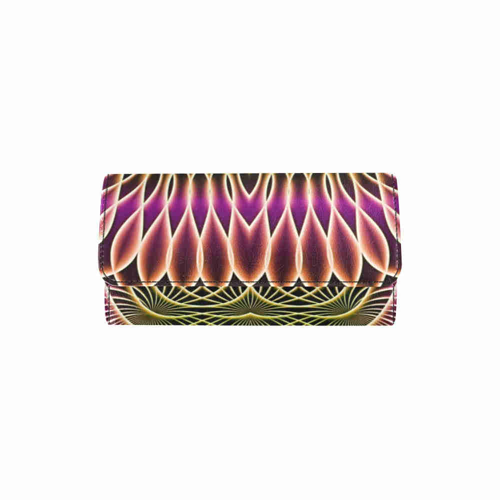 art abstract 11 womens trifold wallet closed outer