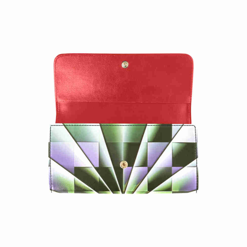 art abstract 13 womens trifold wallet
