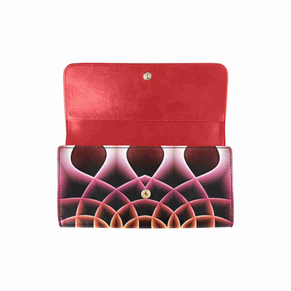 art abstract 15 womens trifold wallet