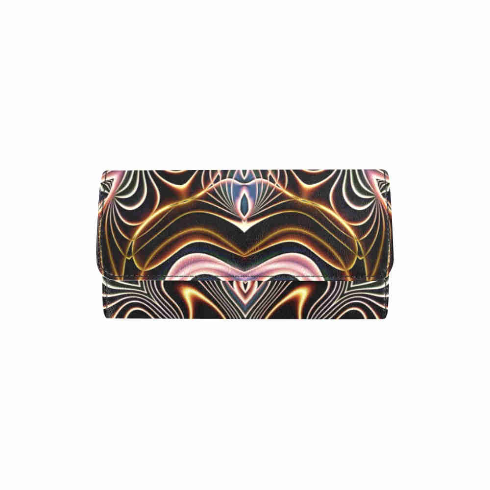 art abstract 16 womens trifold wallet closed outer