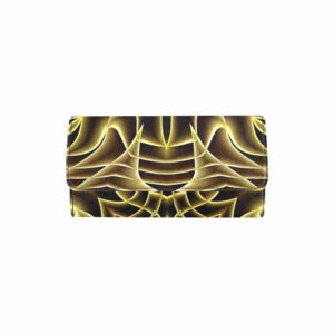 art abstract 19 womens trifold wallet closed outer