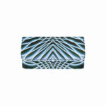 art abstract 2 womens trifold wallet closed outer