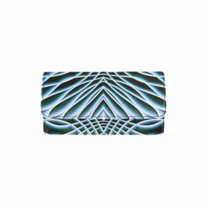 art abstract 2 womens trifold wallet closed outer