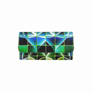 art abstract 24 womens trifold wallet closed outer