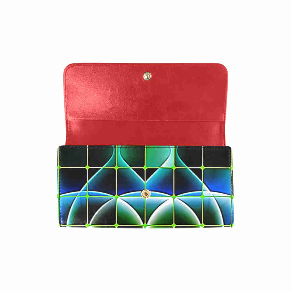 art abstract 24 womens trifold wallet