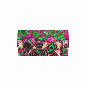 art abstract 25 womens trifold wallet closed outer
