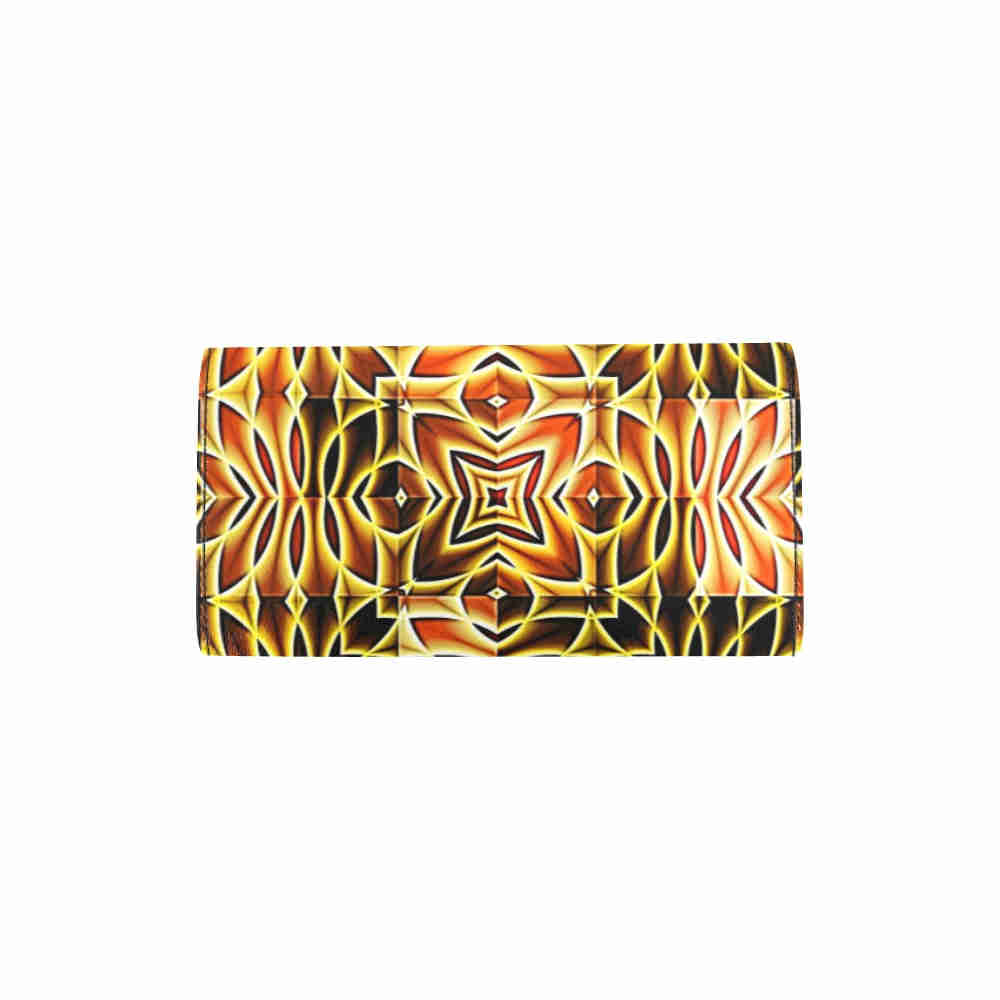 art abstract 4 womens trifold wallet back cover
