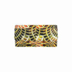 art abstract 4 womens trifold wallet closed outer