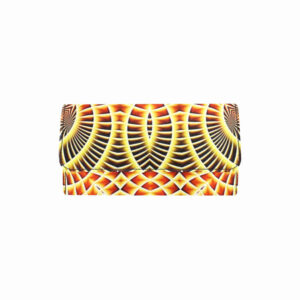 art abstract 5 womens trifold wallet closed outer