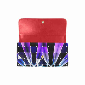 art abstract 7 womens trifold wallet