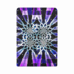 art abstract 7 womens trifold wallet open cover