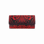 art abstract 9 womens trifold wallet closed outer