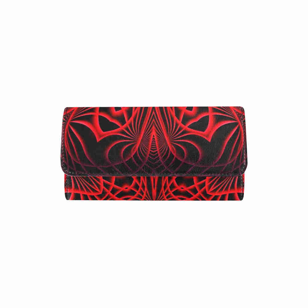 art abstract 9 womens trifold wallet closed outer