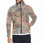 bark print mens windbreaker jacket man model