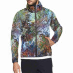 graffiti blues mens windbreaker jacket man model