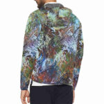 graffiti blues mens windbreaker jacket man model back
