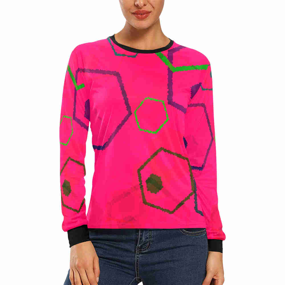 hexa pinky womens long sleeve t shirt model