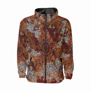 medulla map choc mens windbreaker jacket