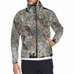 medulla map mens windbreaker jacket man model